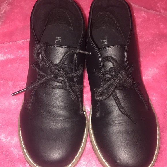 Toddler Boys Uniform Lace Up Boots - Black size 3 - Picture 8 of 9